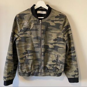 Zara Denim Camo Jacket